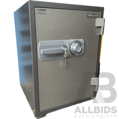 FIREMASTER Large Dual Lock Fire Safe Grey 72x49x51cm
