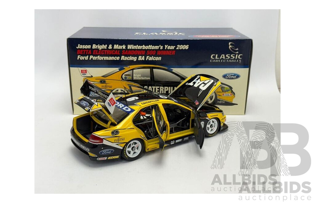 Classic Carlectables 2006 Ford BA Falcon FPR Bright/Winterbottom Sandown Winner - 1/18 Scale