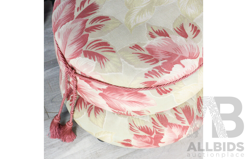 Art Deco Fabric Ottoman