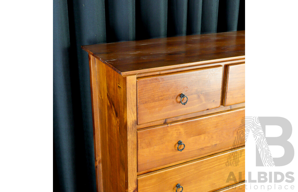 Modern Timber Chest of Six Drawers
