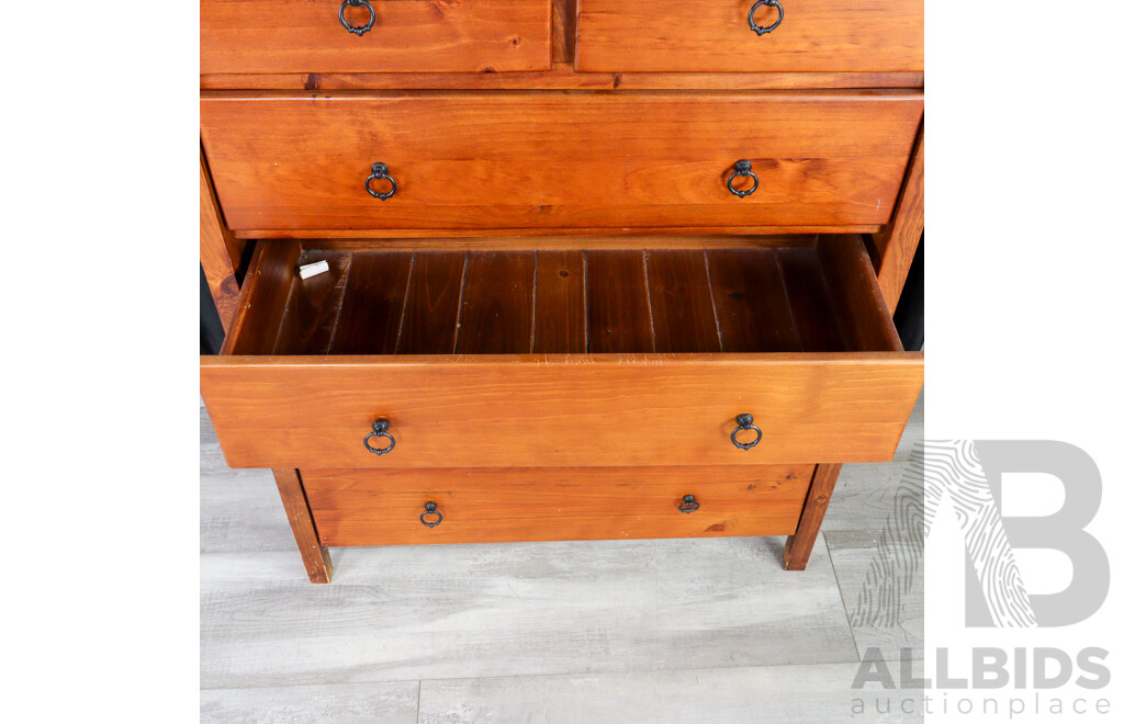 Modern Timber Chest of Six Drawers
