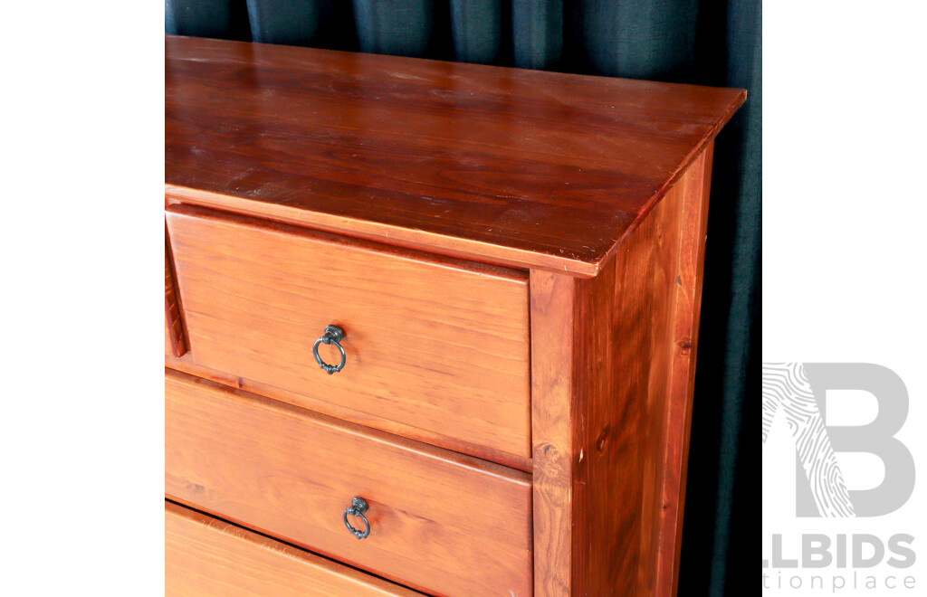 Modern Timber Chest of Six Drawers