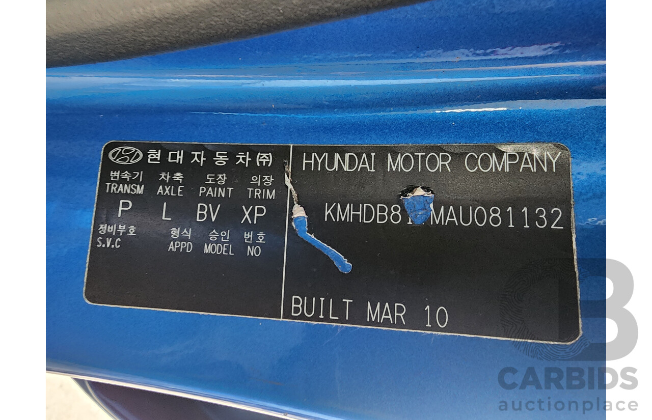 6/2010 Hyundai i30 cw SX 1.6 CRDi FD MY10 4d Wagon Blue 1.6L