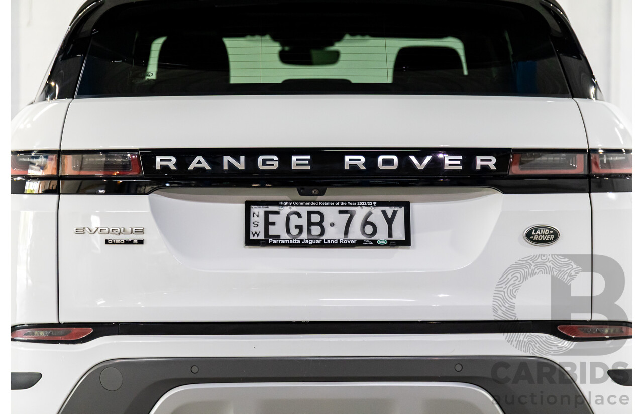 01/2020 Range Rover Evoque D180 S (AWD) L551 132kW MY20.5 4d Wagon Fuji White/Santorini Black Roof Turbo Diesel 2.0L