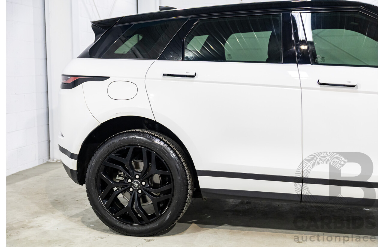 01/2020 Range Rover Evoque D180 S (AWD) L551 132kW MY20.5 4d Wagon Fuji White/Santorini Black Roof Turbo Diesel 2.0L