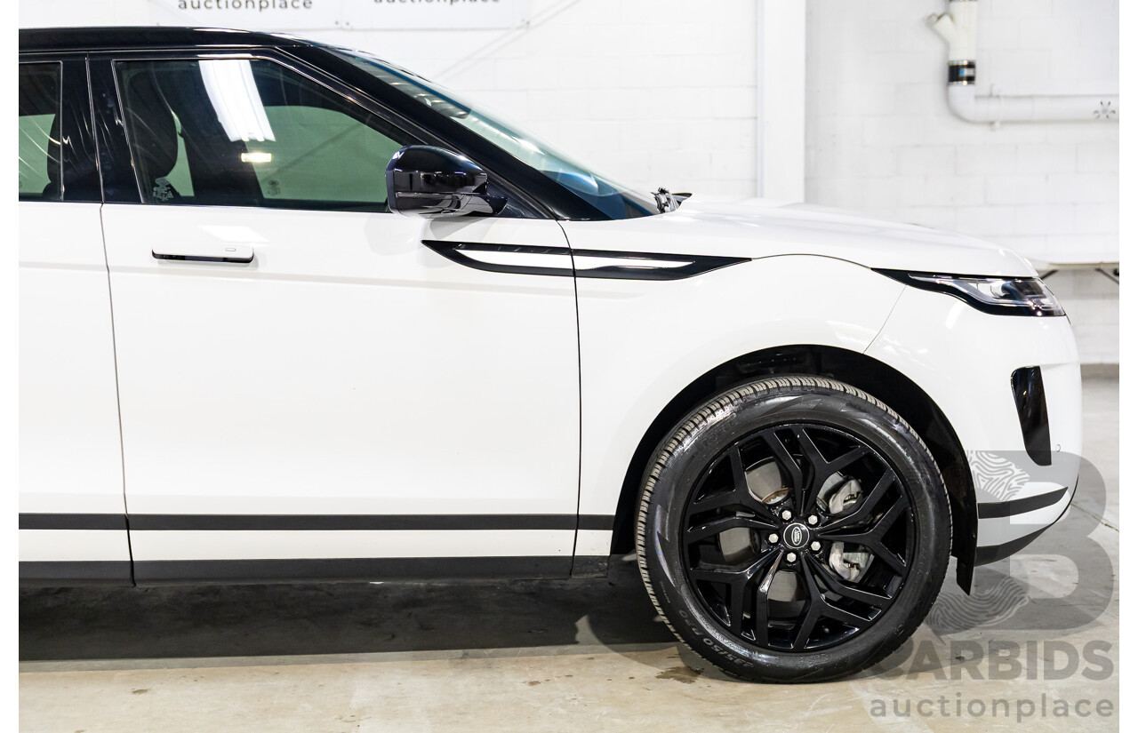 01/2020 Range Rover Evoque D180 S (AWD) L551 132kW MY20.5 4d Wagon Fuji White/Santorini Black Roof Turbo Diesel 2.0L