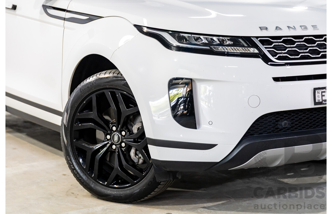 01/2020 Range Rover Evoque D180 S (AWD) L551 132kW MY20.5 4d Wagon Fuji White/Santorini Black Roof Turbo Diesel 2.0L