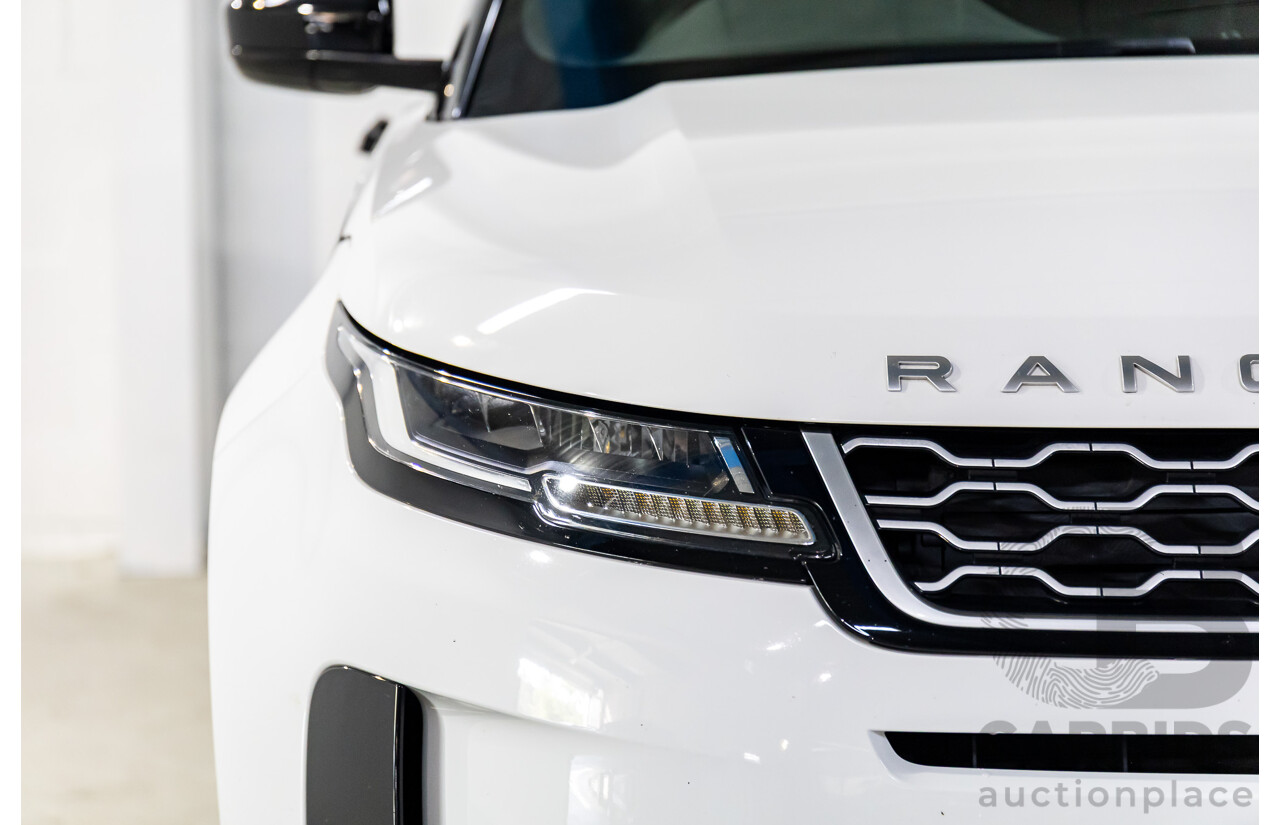 01/2020 Range Rover Evoque D180 S (AWD) L551 132kW MY20.5 4d Wagon Fuji White/Santorini Black Roof Turbo Diesel 2.0L
