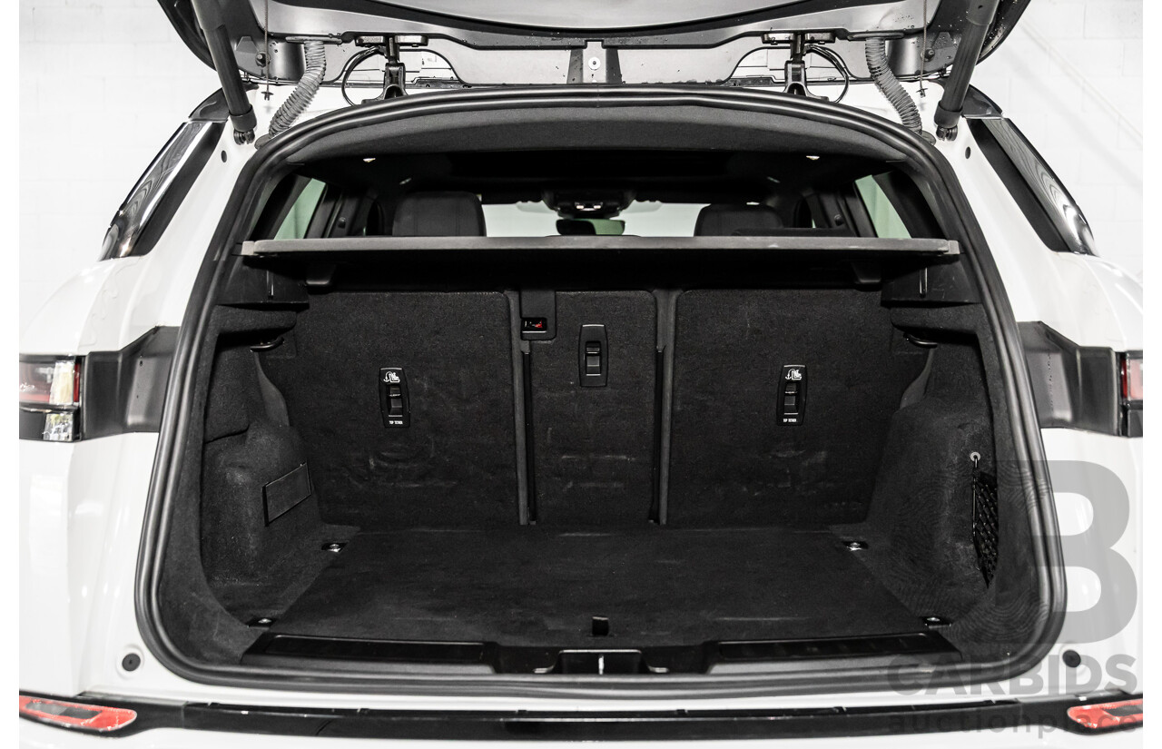 01/2020 Range Rover Evoque D180 S (AWD) L551 132kW MY20.5 4d Wagon Fuji White/Santorini Black Roof Turbo Diesel 2.0L