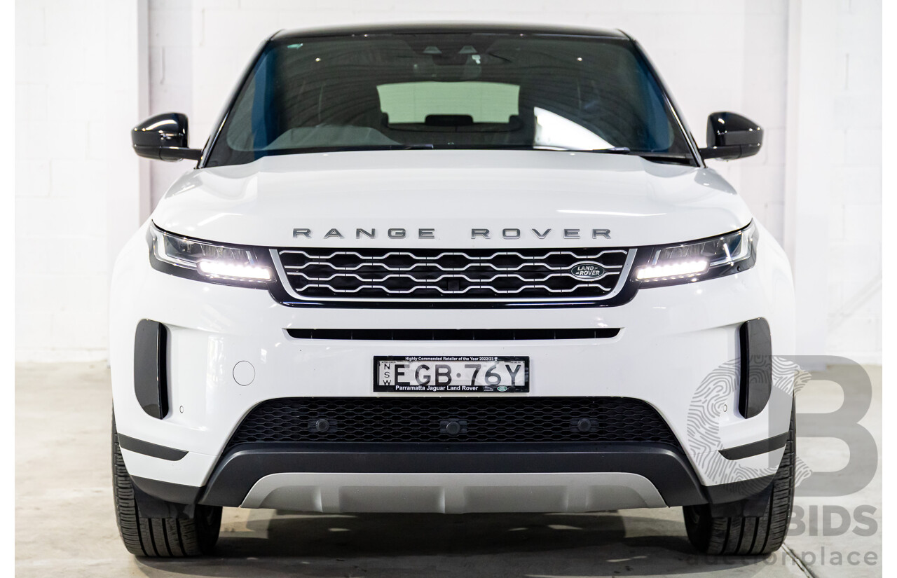 01/2020 Range Rover Evoque D180 S (AWD) L551 132kW MY20.5 4d Wagon Fuji White/Santorini Black Roof Turbo Diesel 2.0L