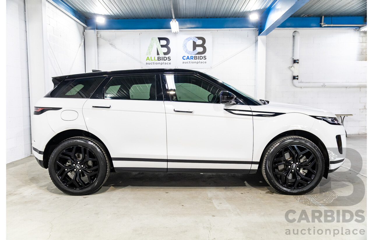 01/2020 Range Rover Evoque D180 S (AWD) L551 132kW MY20.5 4d Wagon Fuji White/Santorini Black Roof Turbo Diesel 2.0L