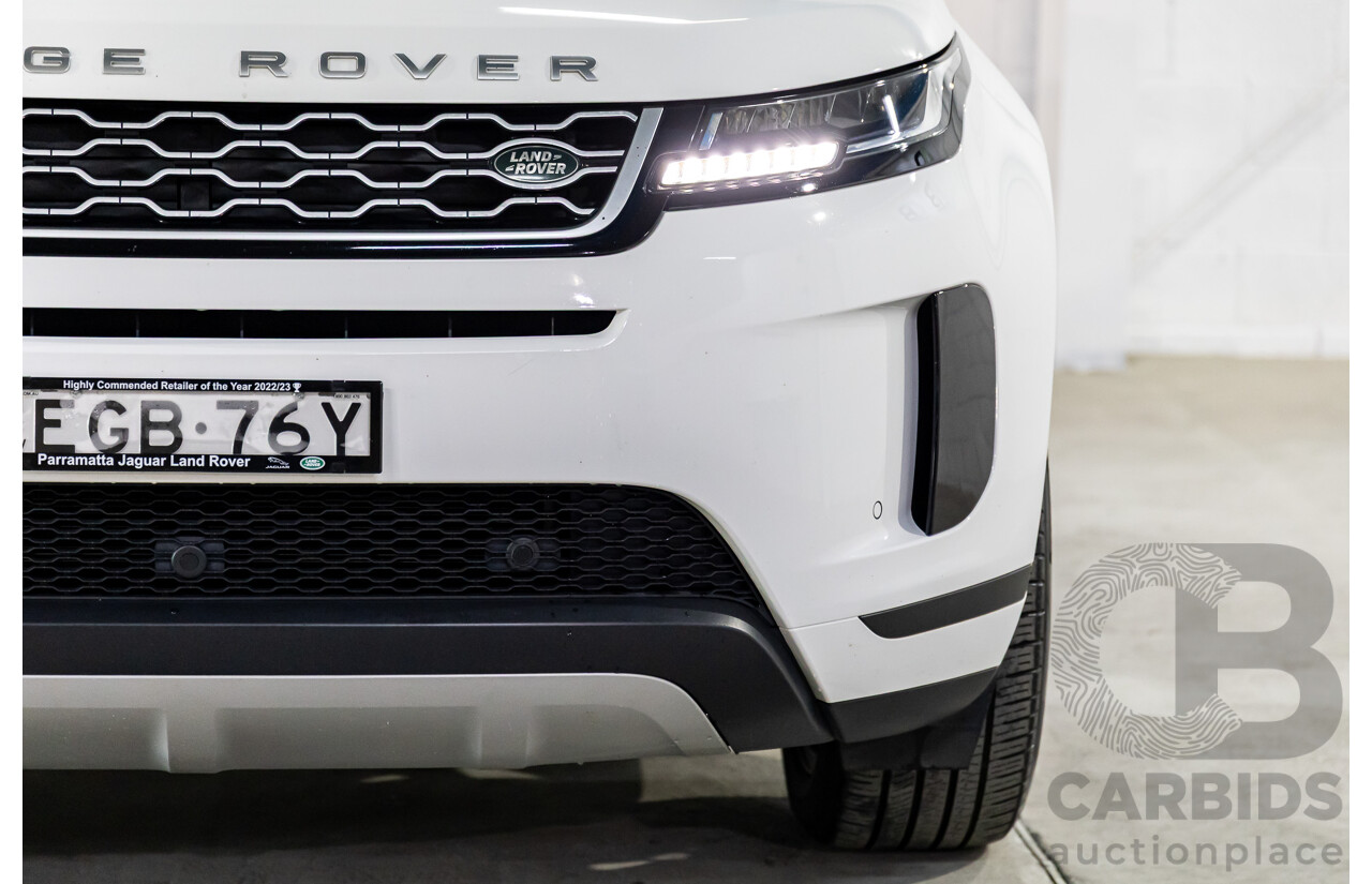 01/2020 Range Rover Evoque D180 S (AWD) L551 132kW MY20.5 4d Wagon Fuji White/Santorini Black Roof Turbo Diesel 2.0L