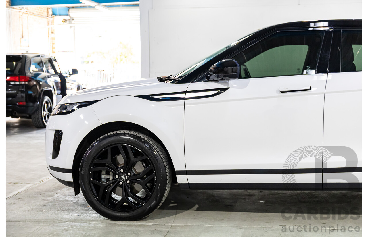 01/2020 Range Rover Evoque D180 S (AWD) L551 132kW MY20.5 4d Wagon Fuji White/Santorini Black Roof Turbo Diesel 2.0L
