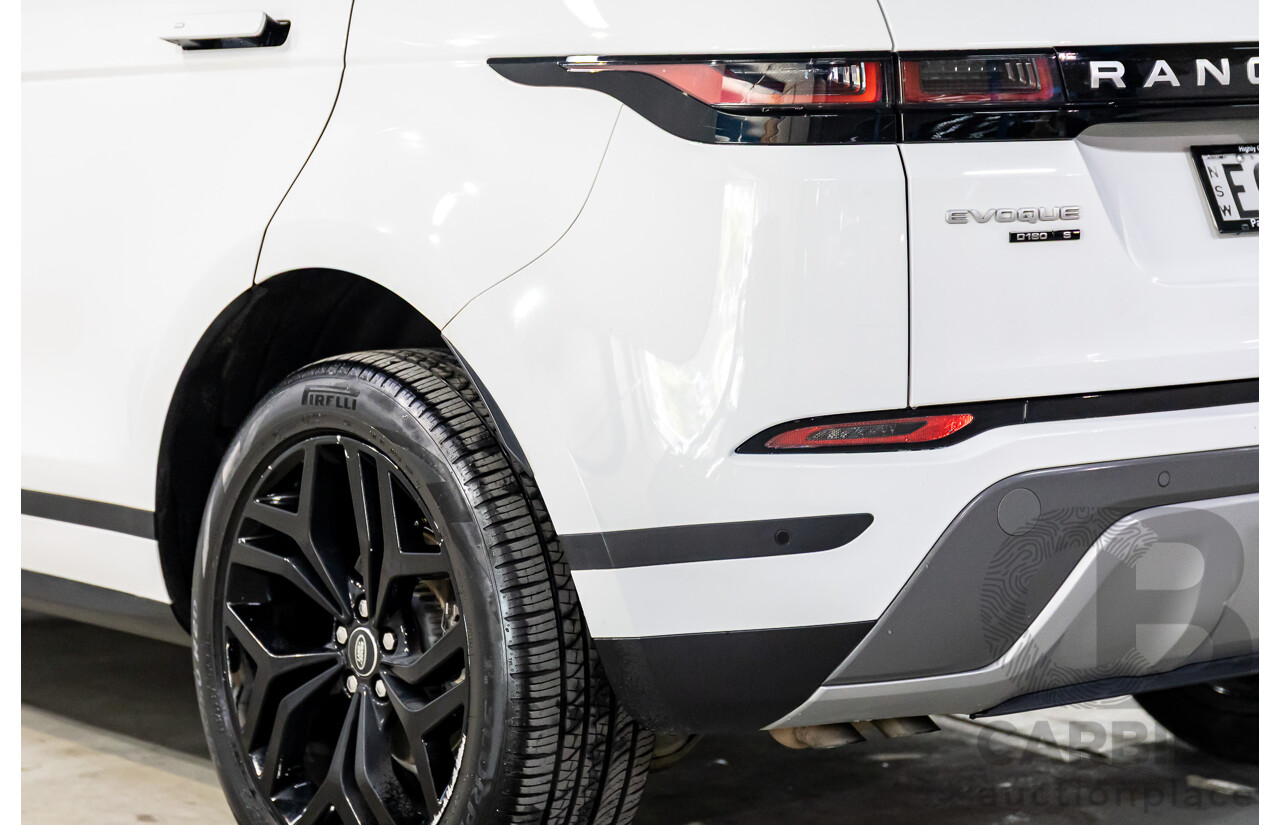 01/2020 Range Rover Evoque D180 S (AWD) L551 132kW MY20.5 4d Wagon Fuji White/Santorini Black Roof Turbo Diesel 2.0L