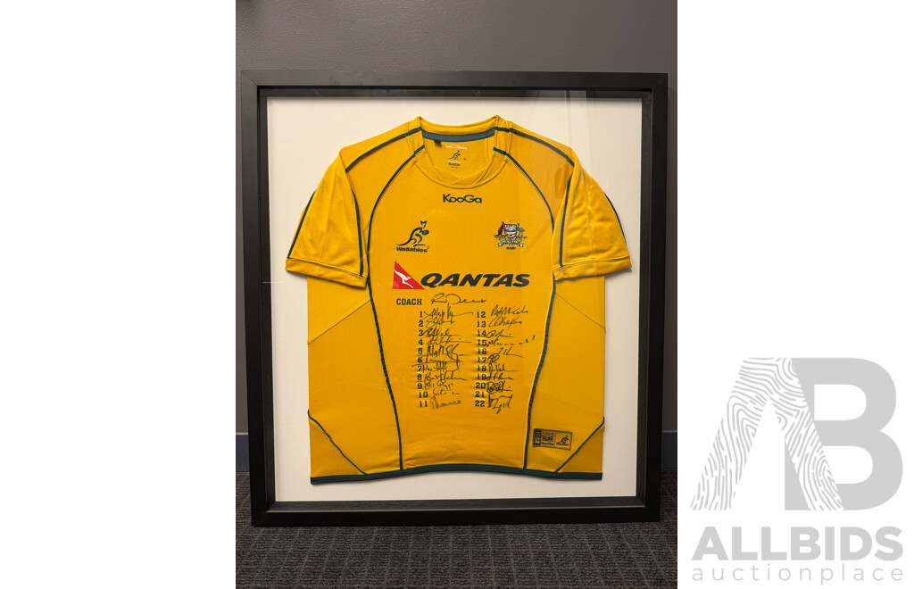 2011 Wallabies Jersey - Tri Nations Winning Squad - Signed and Framed
