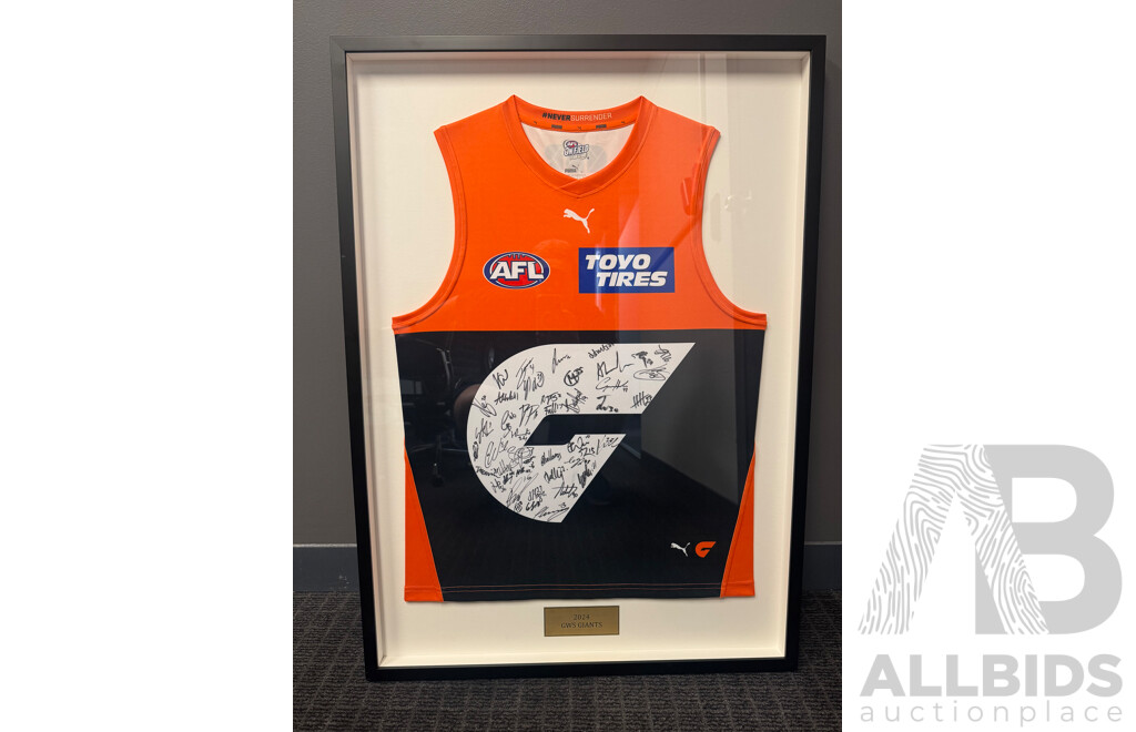 2024 GWS Giants Jersey - Signed and Framed