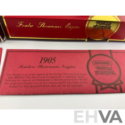 Matchbox Models of Yesteryear Limited Edition 1920 Leyland Three Ton Subsidy Lorry and Fowler Showman's Engine