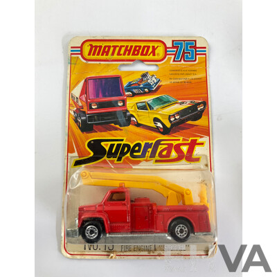 Vintage Matchbox 75 Car Transporter and Snorkel Fire Engine