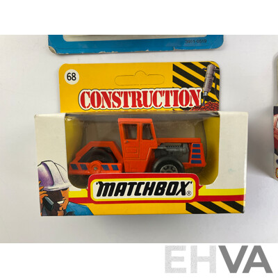 Vintage Matchbox Mitre Ten Formula Racing Team, Construction Road Roller, Age of Steam Locomotive, Ford Transit, Hot Wheels Mercedes 540 K