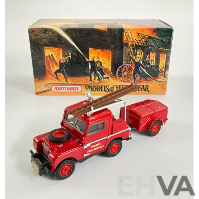 Vintage Matchbox Models of Yesteryear Fire Engine Series 1948 Land Rover Auxiliary
