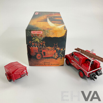 Vintage Matchbox Models of Yesteryear Fire Engine Series 1948 Land Rover Auxiliary