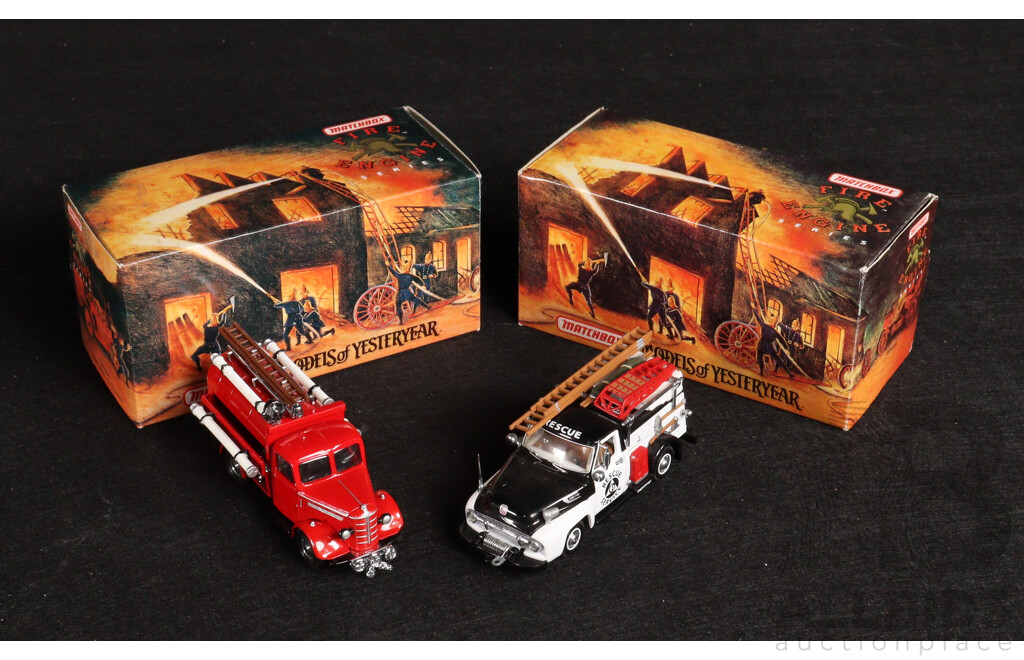 Two Vintage Matchbox Models of Yesteryear 1954 Ford Civil Defense Truck and 1939 Bedford Water Tanker