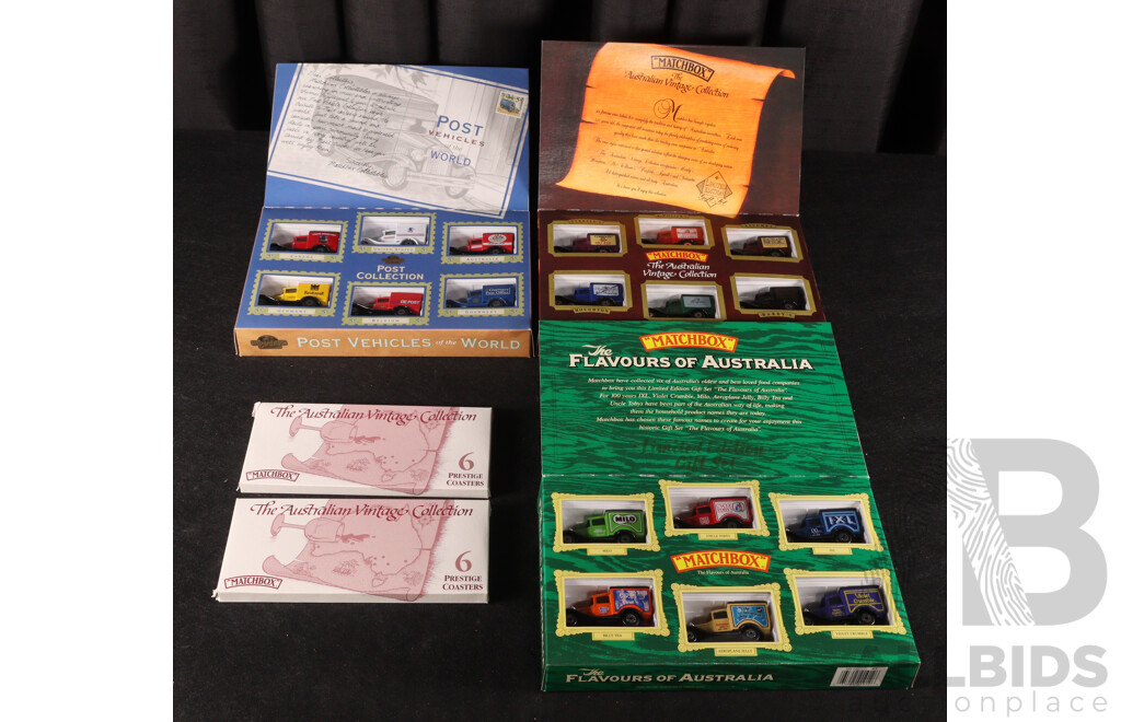 Vintage Matchbox Post Vehicles of the World, Flavours of Australia, Australian Vintage Collection with Coasters