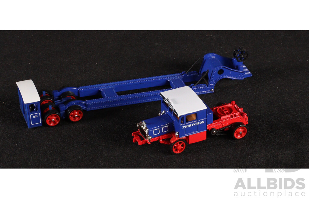 Vintage Matchbox Models of Yesteryear 1929 Scammell 100 Ton Truck Trailer with G.&.R Class E 2-4-0 Locomotive