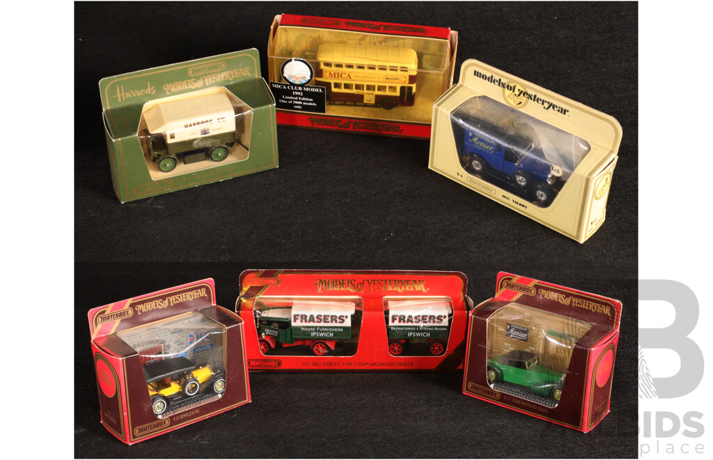 Vintage Matchbox Models of Yesteryear Classic Cars, Promotional Trucks and Bus