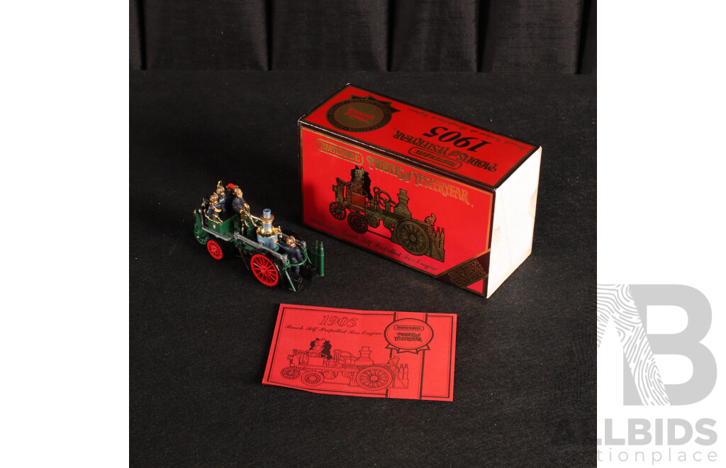 Vintage Matchbox Models of Yesteryear 1905 Fowler Showman's Engine(2) 1905 Busch Self Propelled Fire Engine