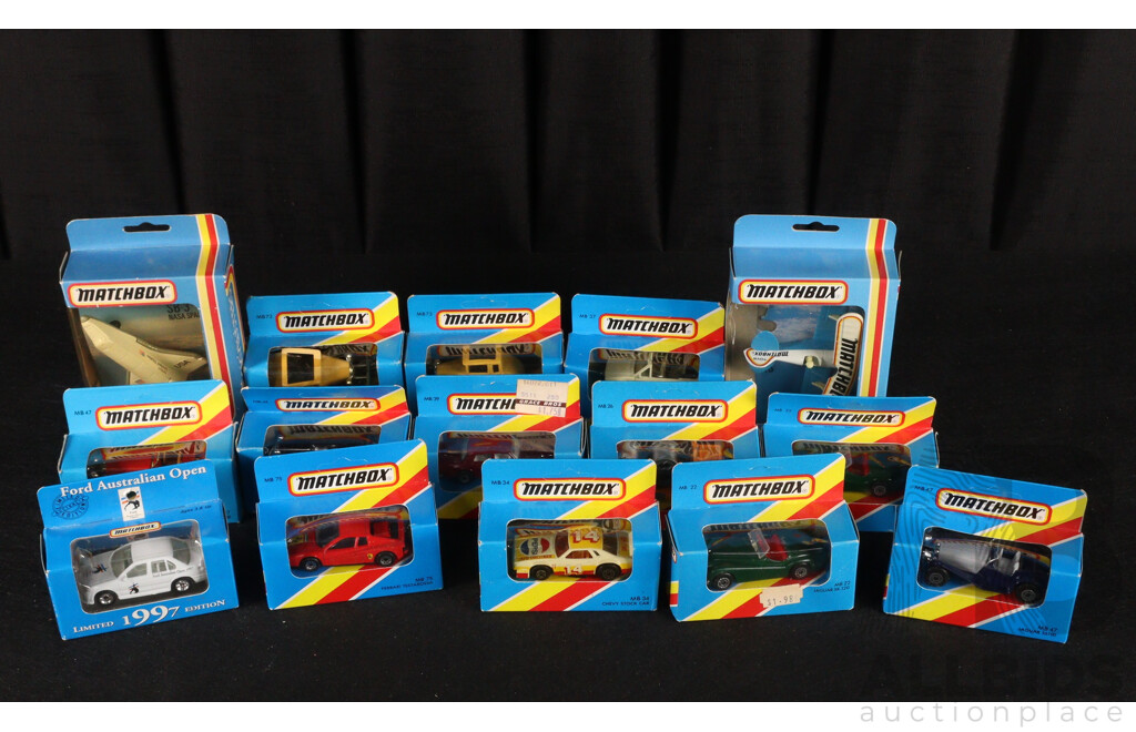 Collection of 1980's Boxed Matchbox Vehicles Including Skybusters, Hot Rods, Classic Cars
