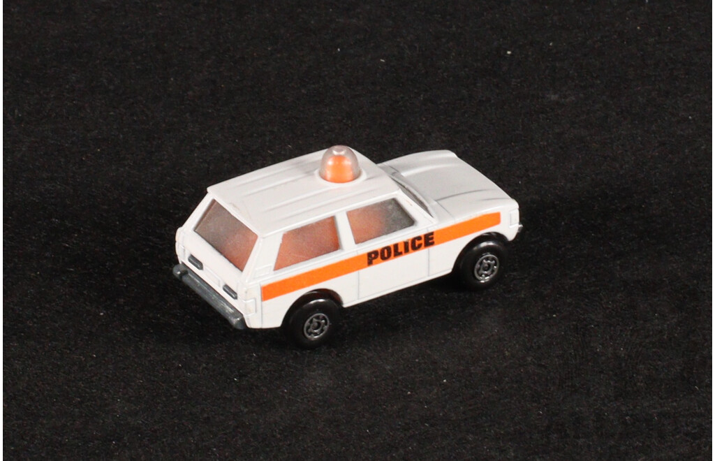 Vintage Matchbox 75 Vehicles Including Big Bull, Cattle Truck, Police Patrol, Hovercraft, Dump Truck Box
