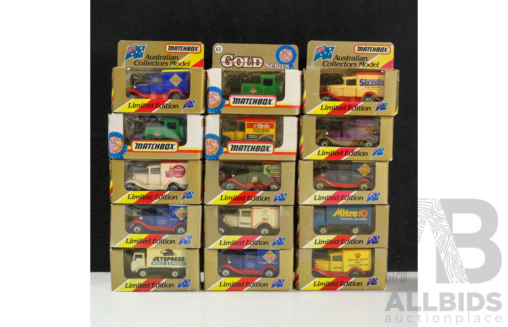 Collection of Vintage Matchbox Limited Edition/Australian Collector Model Vehicles Including Promotional Trucks and Locomotive