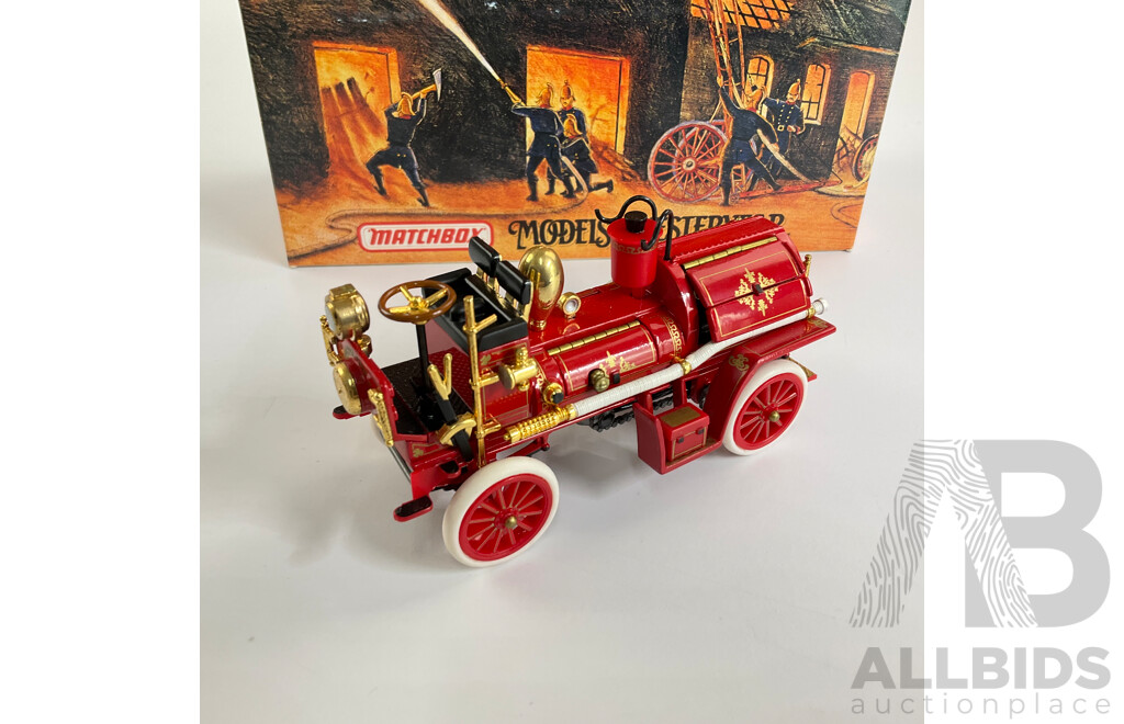 Vintage Matchbox Models of Yesteryear Fire Engine Series 1939 Bedford Tanker and 1906 Waterous Fire Engine