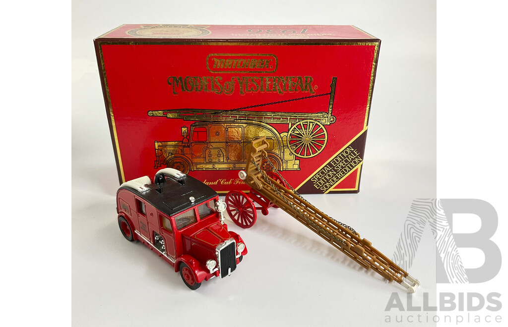 Vintage Matchbox Models of Yesteryear Special Edition 1936 Leyland Cub Fire Engine FK-7