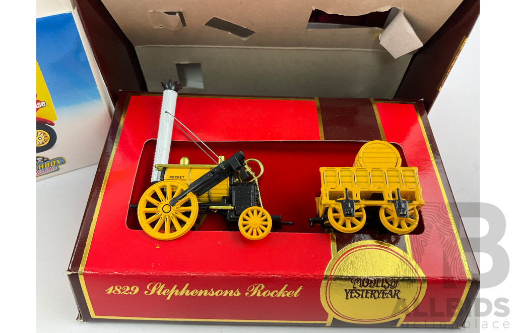 Vintage Matchbox Models of Yesteryear Special Edition 1829 Stephensons Rocket and Ronald McDonald House 1912 Ford Model T Truck