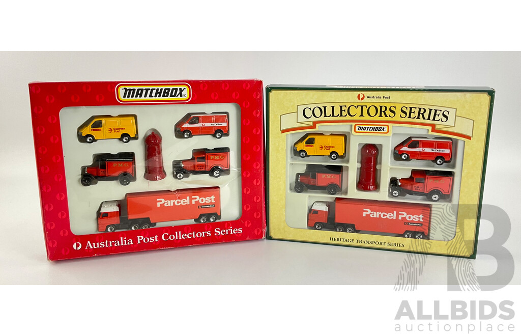 Two Matchbox Australia Post Collectors Heritage Transport Series Sets