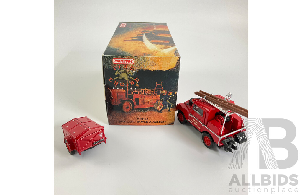 Vintage Matchbox Models of Yesteryear Fire Engine Series 1948 Land Rover Auxiliary