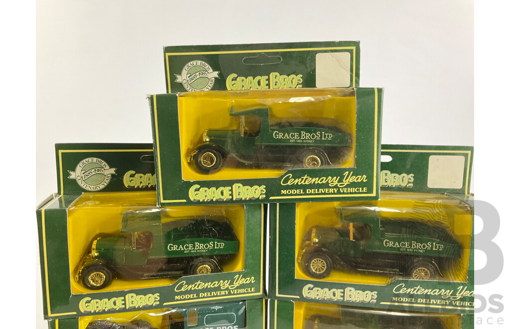 Vintage Matchbox Models of Yesteryear Harrods Vans and Grace Brothers Centenary Year Vehicles