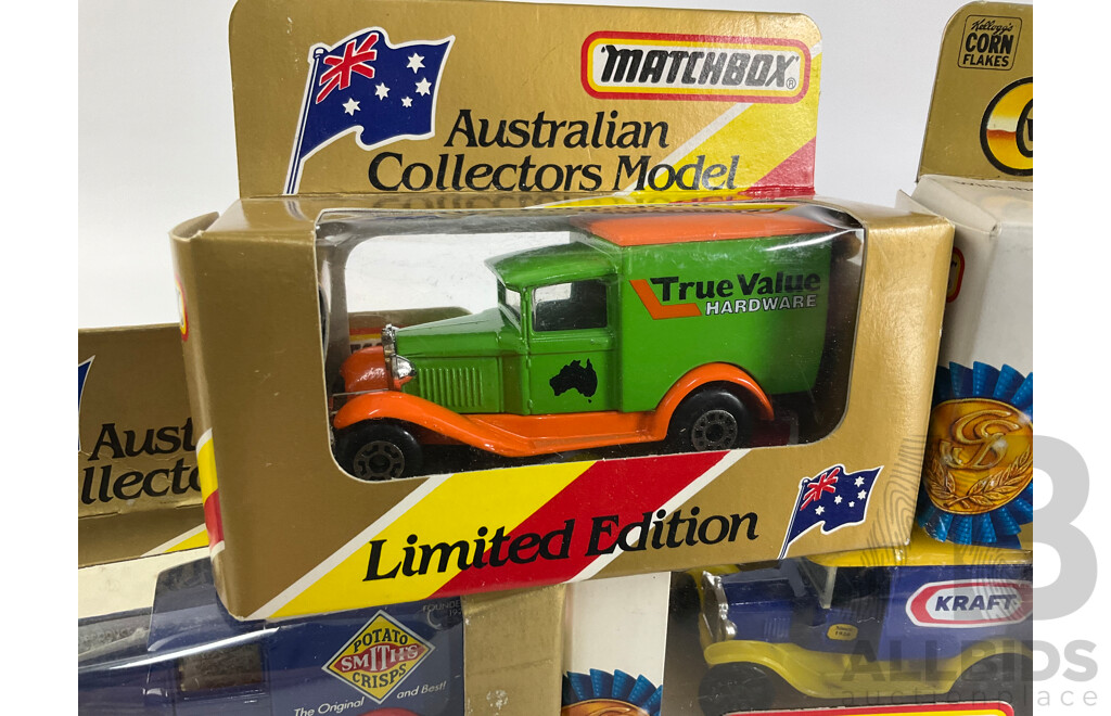 Matchbox Australian Collectors Model and Gold Vehicles Including Delivery Trucks and Locomotives