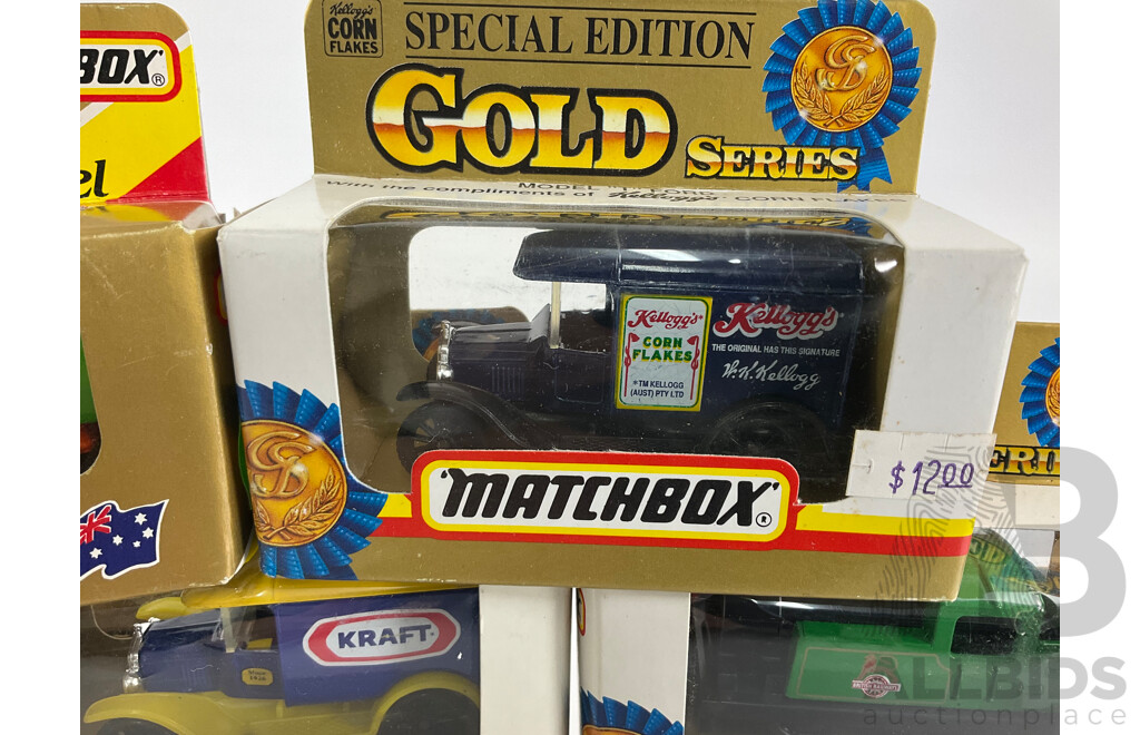 Matchbox Australian Collectors Model and Gold Vehicles Including Delivery Trucks and Locomotives
