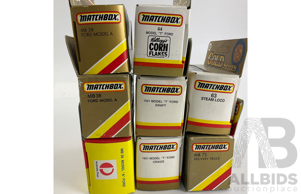 Matchbox Australian Collectors Model and Gold Vehicles Including Delivery Trucks and Locomotives