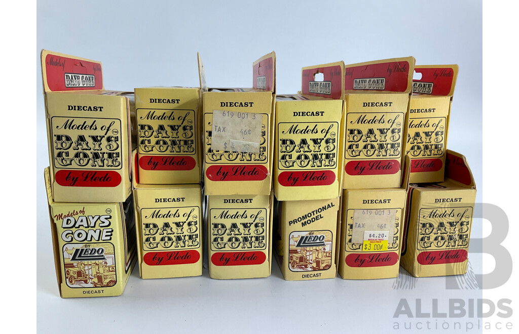 Collection of Lledo Days Gone Diecast Vehicles Including Trucks, Buses and Horse Drawn Carriages