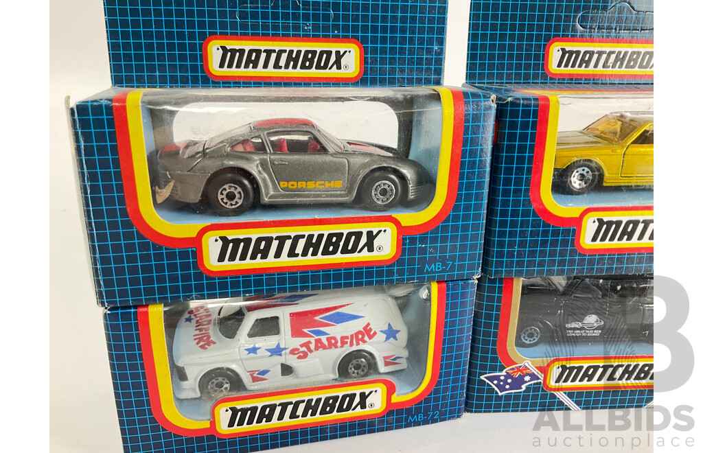 Vintage Matchbox Vehicles Including Porsche, Rolls Royce, Oldsmobile Aerotech, London Taxi