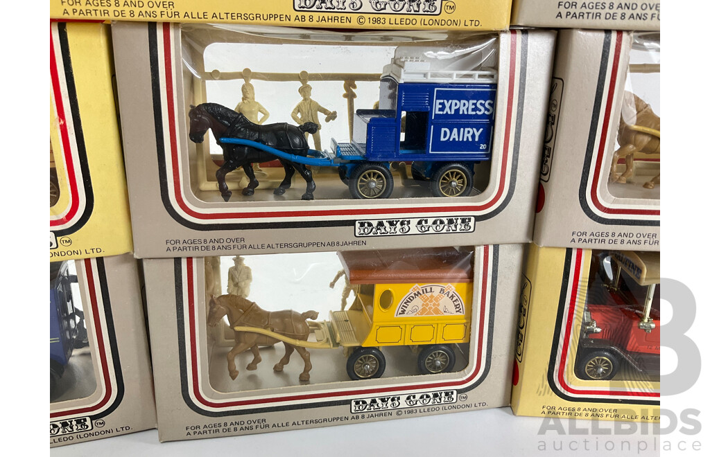 Vintage Lledo Days Gone Vehicles Including Trucks, Buses and Horse Drawn Vehicles
