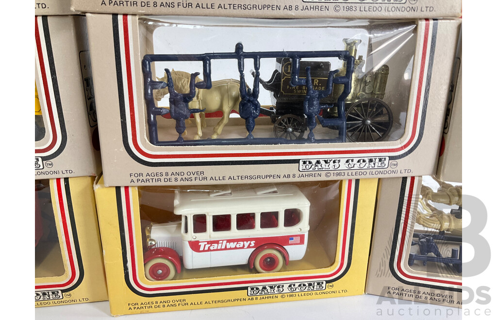Vintage Lledo Days Gone Vehicles Including Trucks, Buses and Horse Drawn Vehicles
