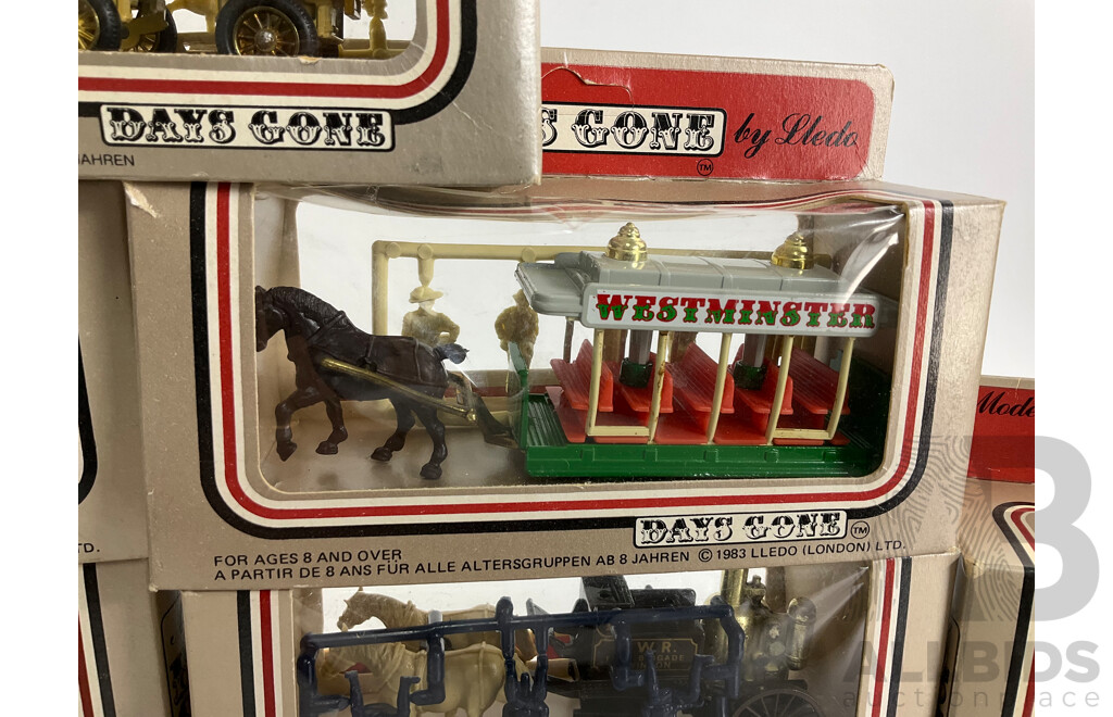 Vintage Lledo Days Gone Vehicles Including Trucks, Buses and Horse Drawn Vehicles