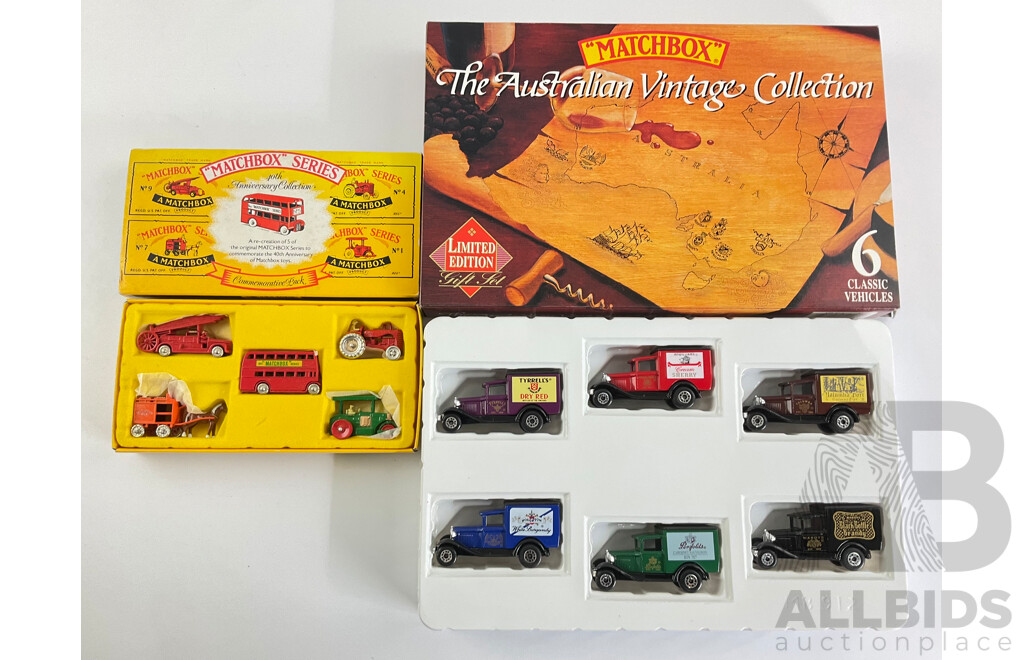 Matchbox 40th Anniversary Collection Commemorative Pack and Australian Vintage Collection Limited Edition Gift Set