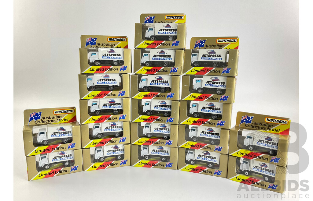 Twenty Matchbox Australian Collectors Model Limited Edition Jetspress Road Express Delivery Trucks