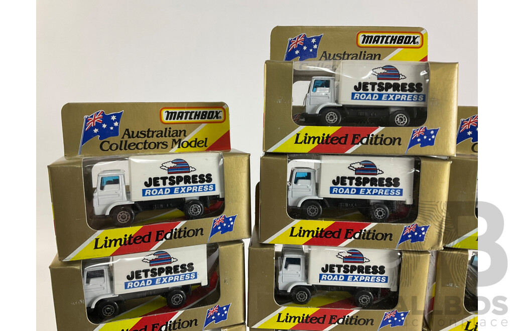 Twenty Matchbox Australian Collectors Model Limited Edition Jetspress Road Express Delivery Trucks